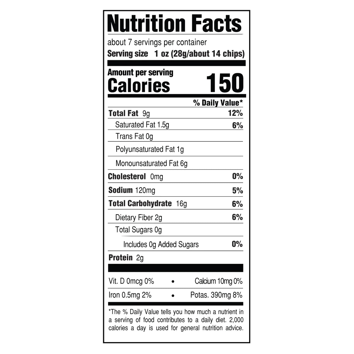 Kettle Style Potato Chips - Olive Oil - Classic Sea Salt