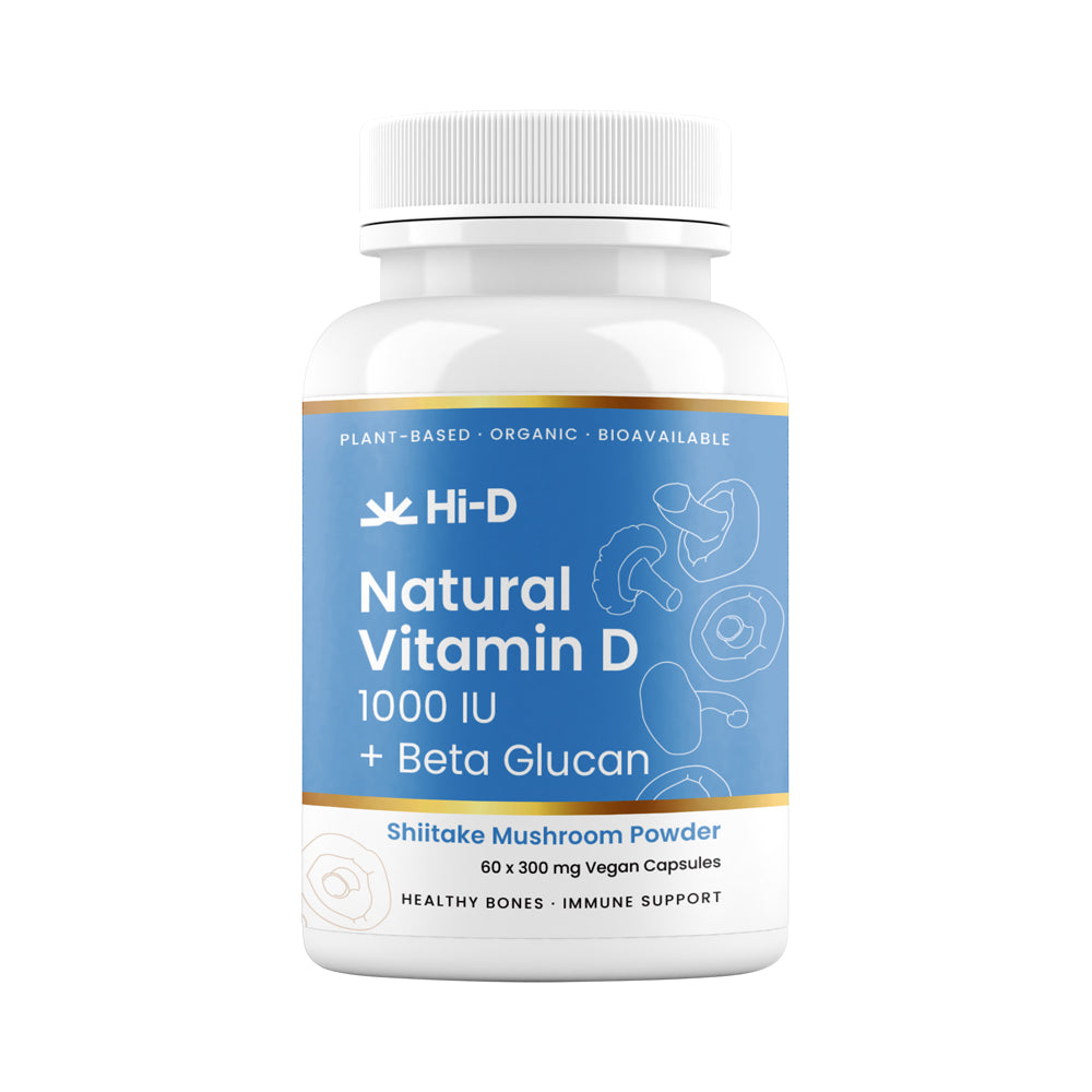 Hi-D Mushroom Natural Vitamin D + Beta-Glucan (100% Shiitake)
