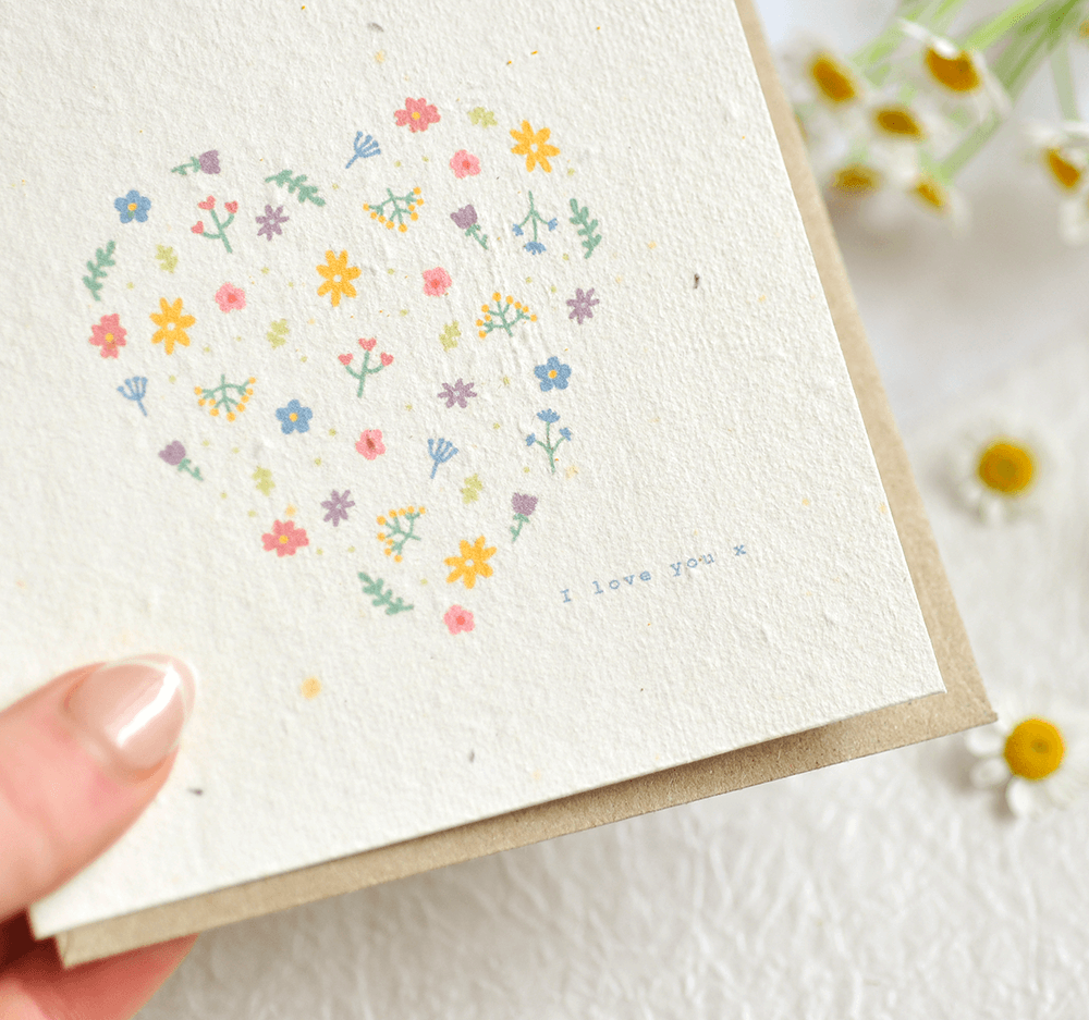Floral Heart Plantable Greeting Card