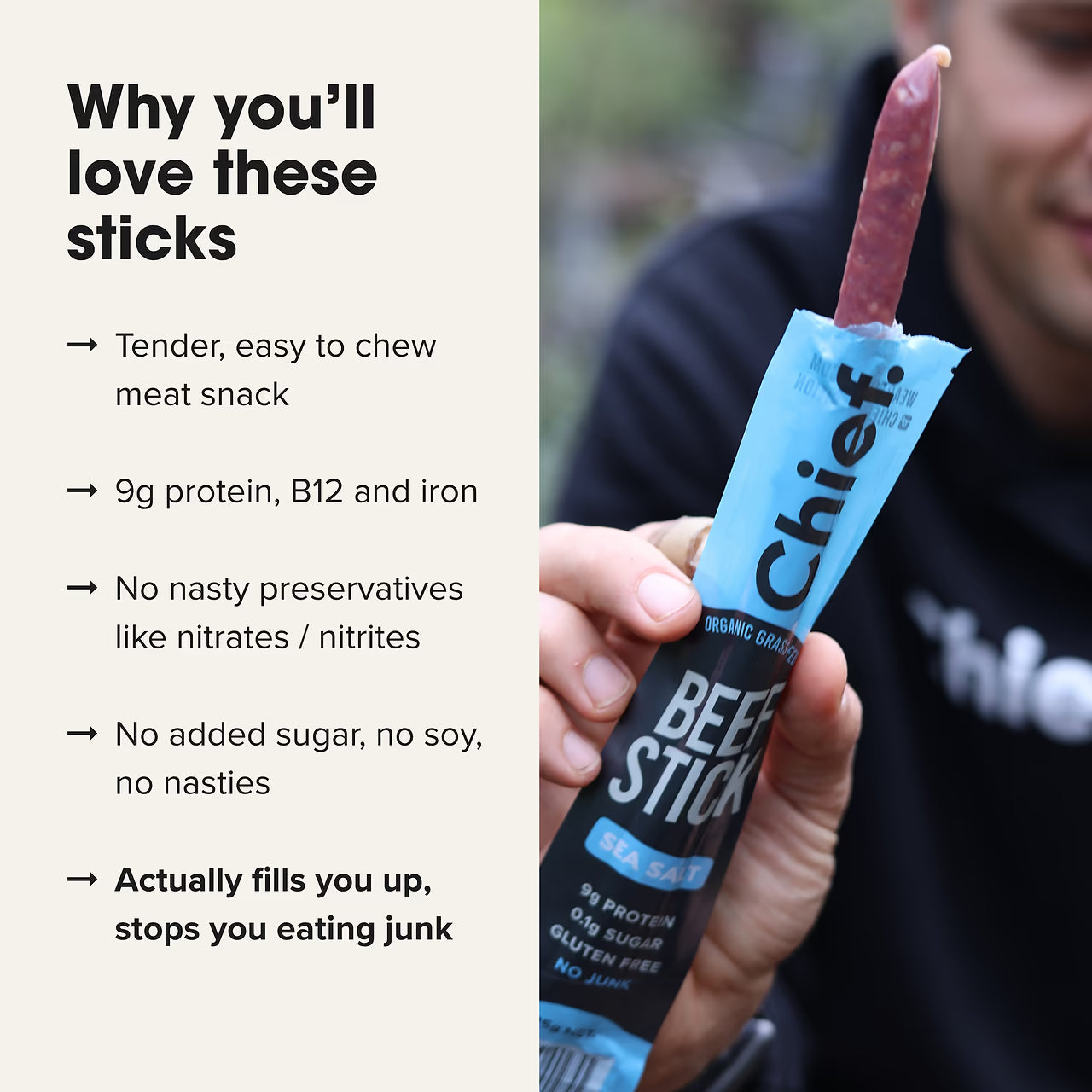 Grass Fed Beef Stick - Sea Salt