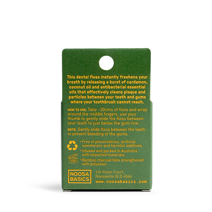 Dental Floss with Bamboo Charcoal - Cardamon