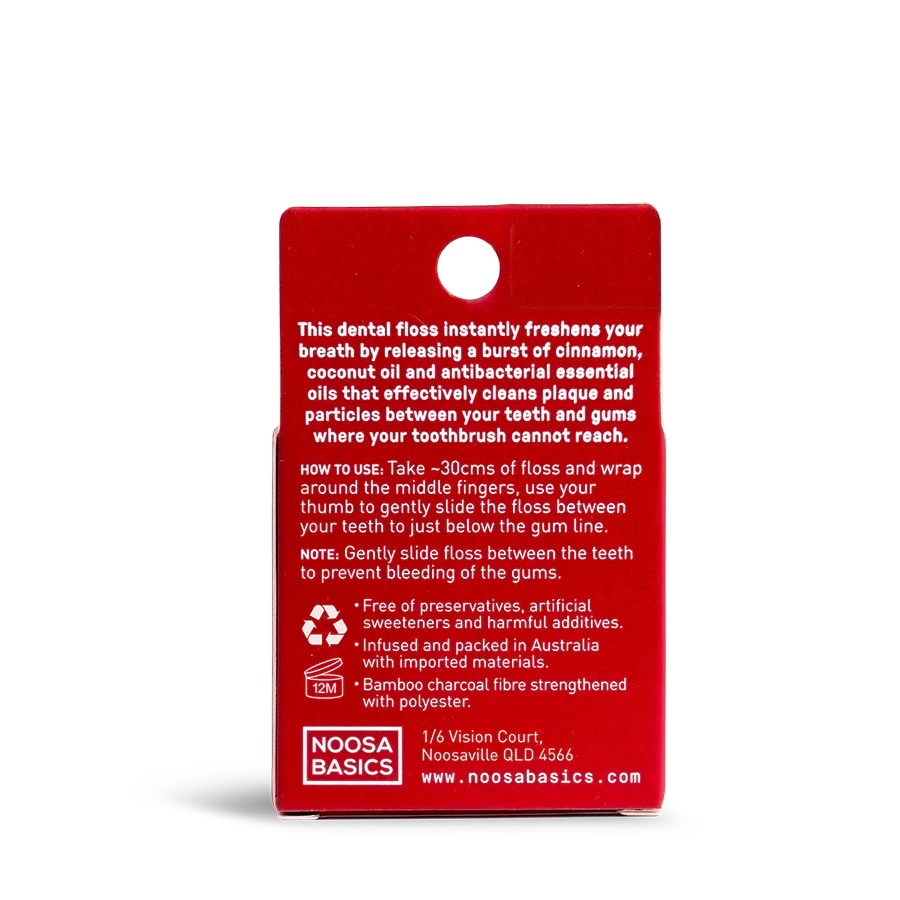 Dental Floss with Bamboo Charcoal - Cinnamon