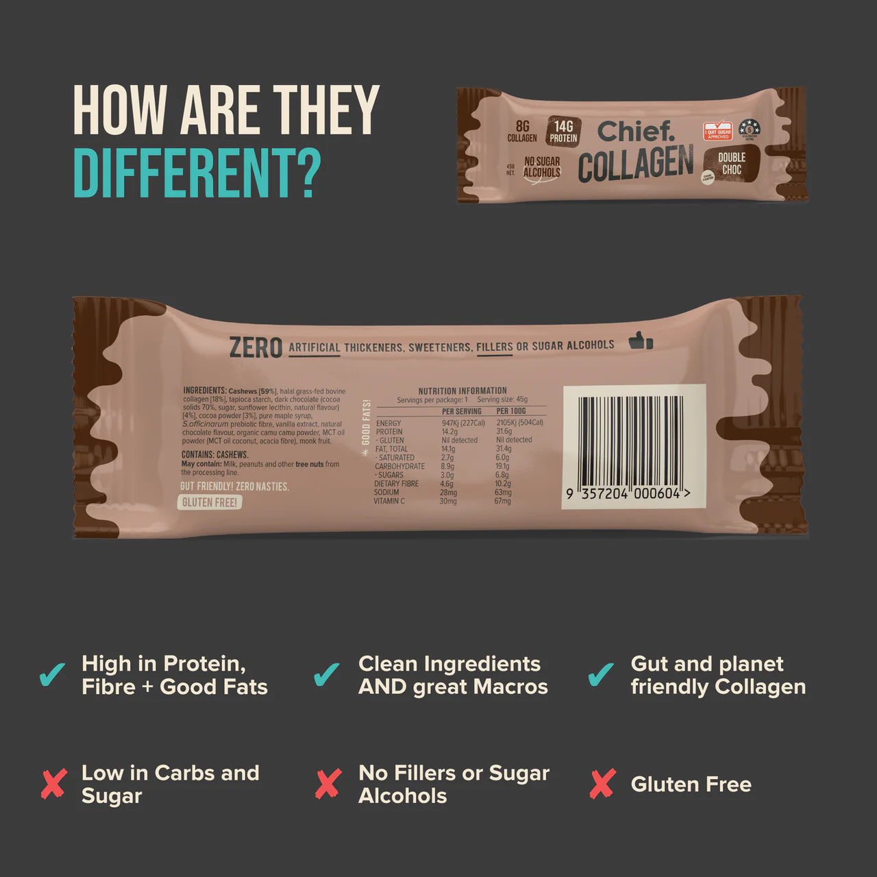 Protein Collagen Bar - Double Choc