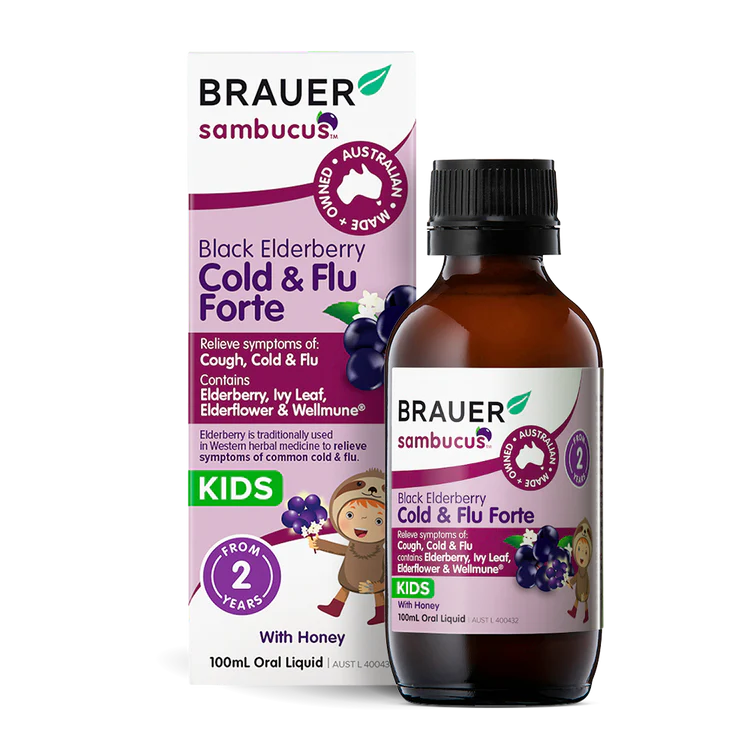 Sambucus Cold & Flu Forte - Black Elderberry Kids Oral Liquid With Honey