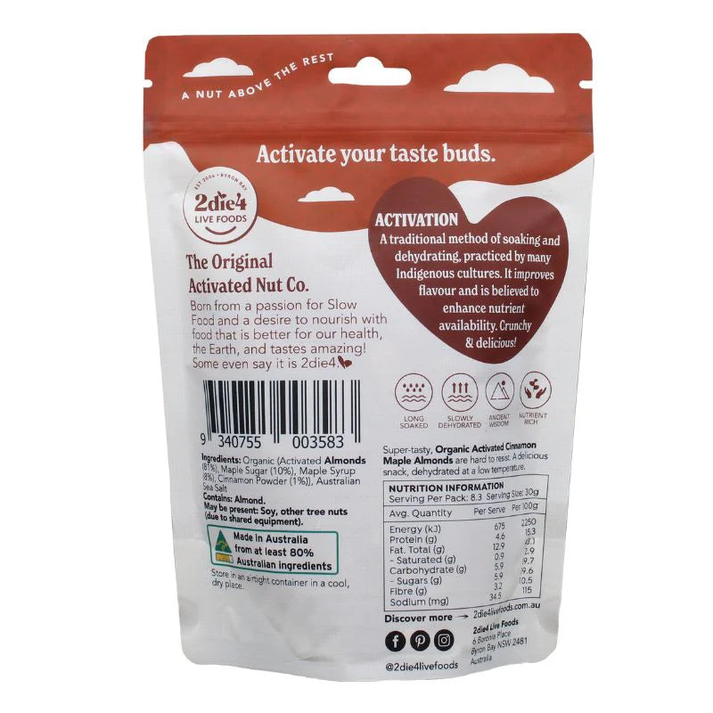 Activated Organic Cinnamon Maple Almonds