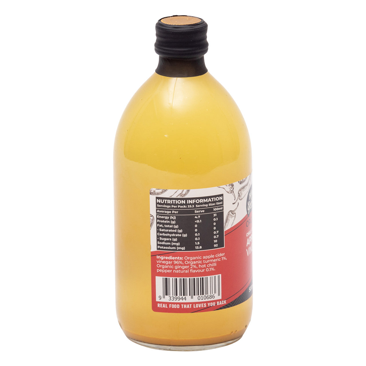 Organic Apple Cider Vinegar with Ginger, Turmeric & Chilli