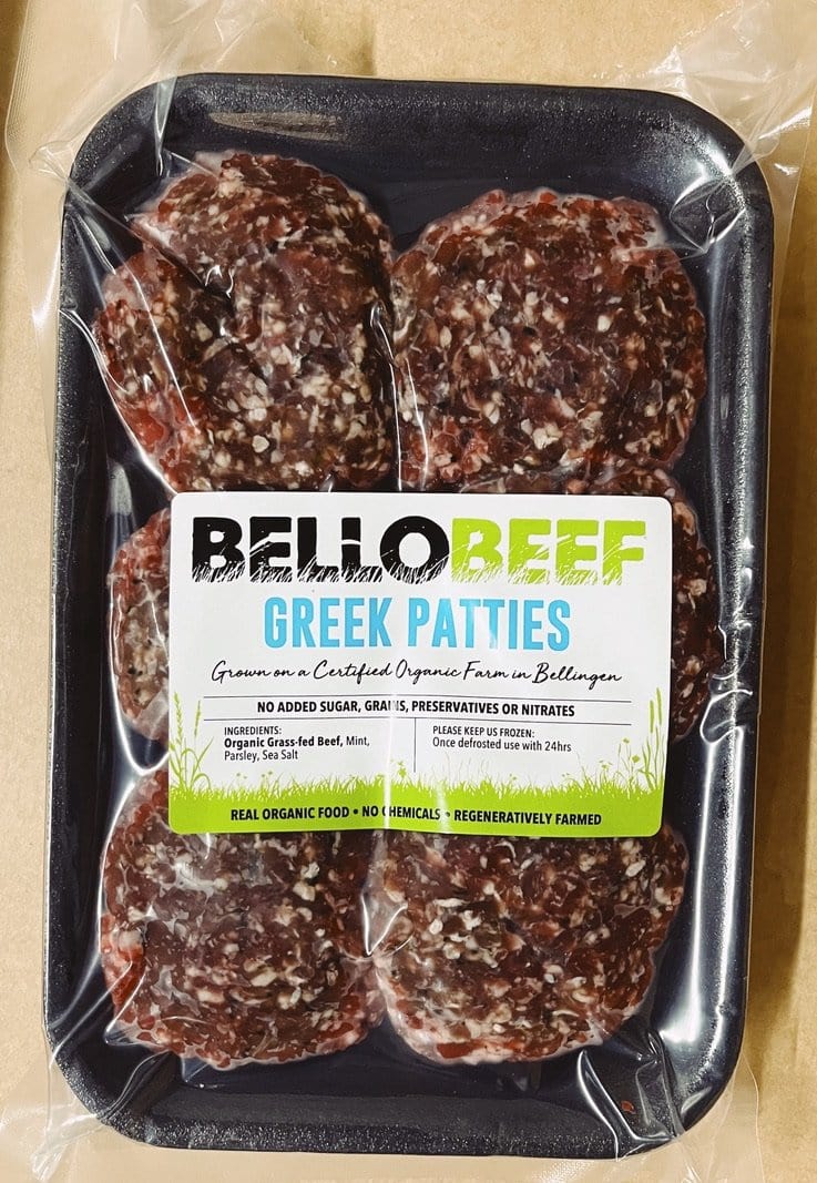 Organic Burger Patties - Greek