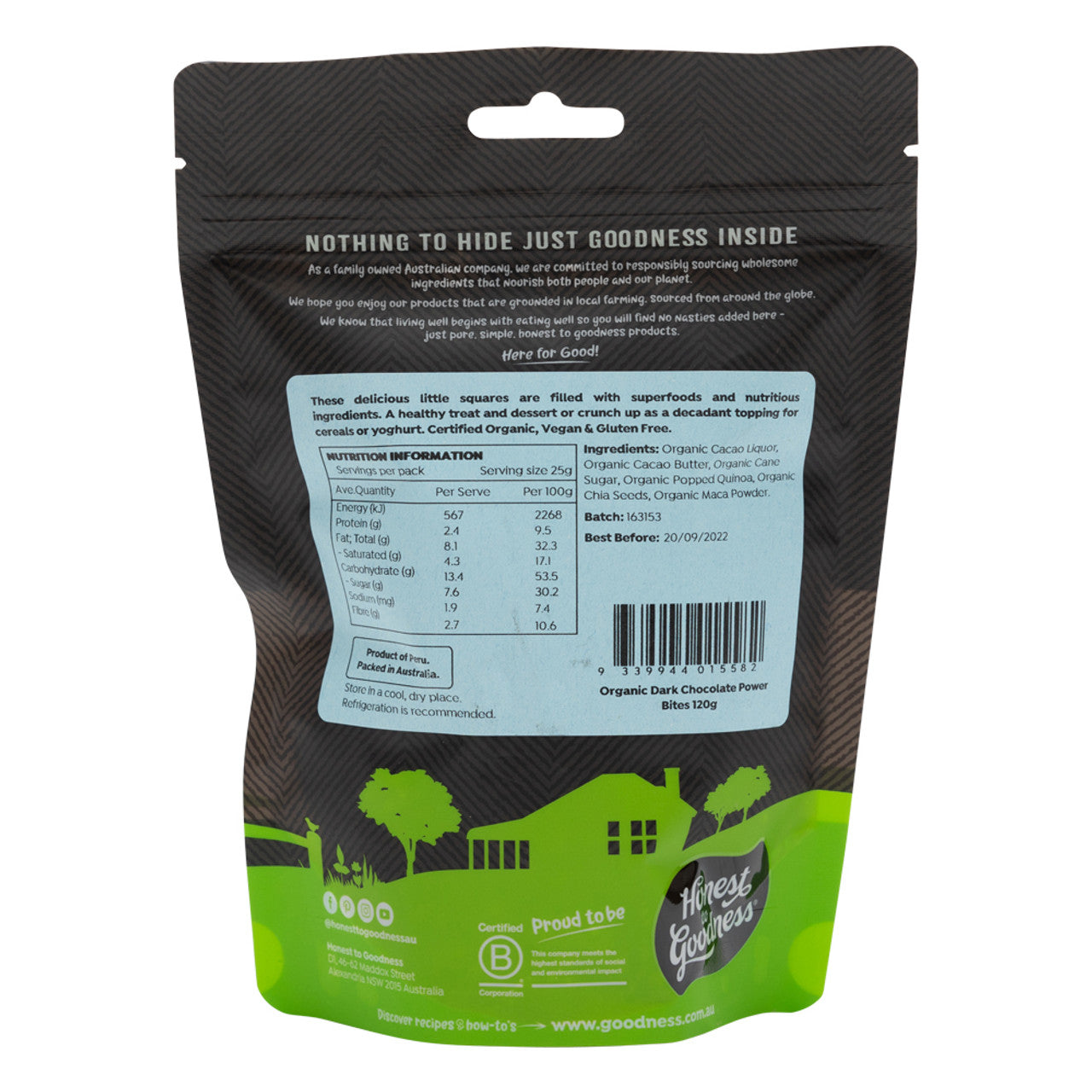 Organic Dark Chocolate Power Bites