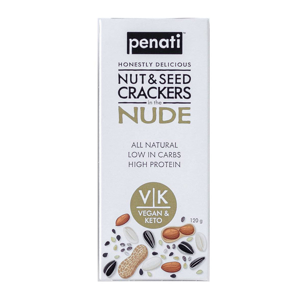 Penati Keto Nut & Seed Crackers - Nude 120g