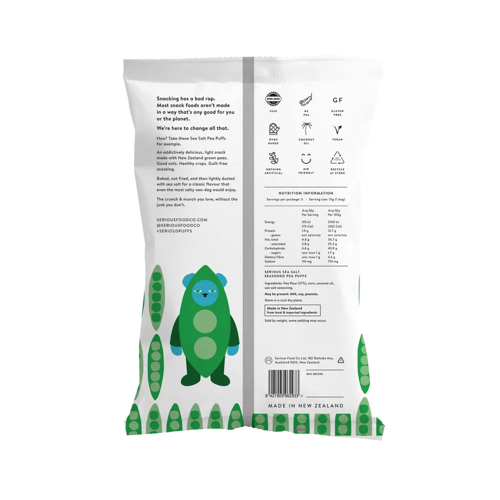 Serious Puffs - Sea Salt (5 Snack Pack)