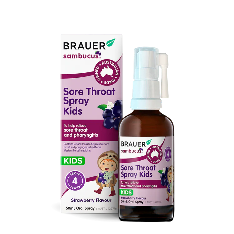Sambucus Kids Sore Throat Spray - Strawberry