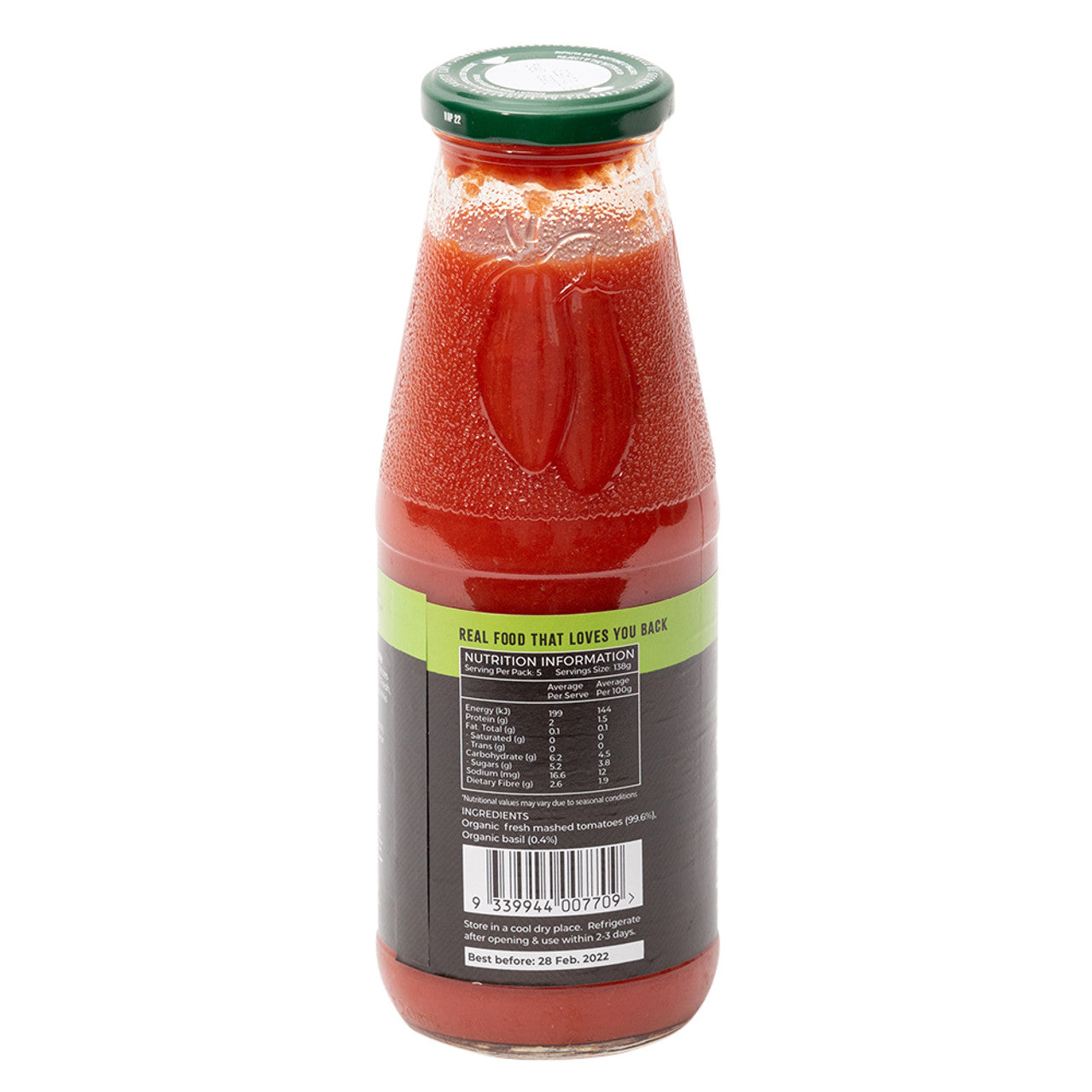 Organic Tomato Puree with Basil