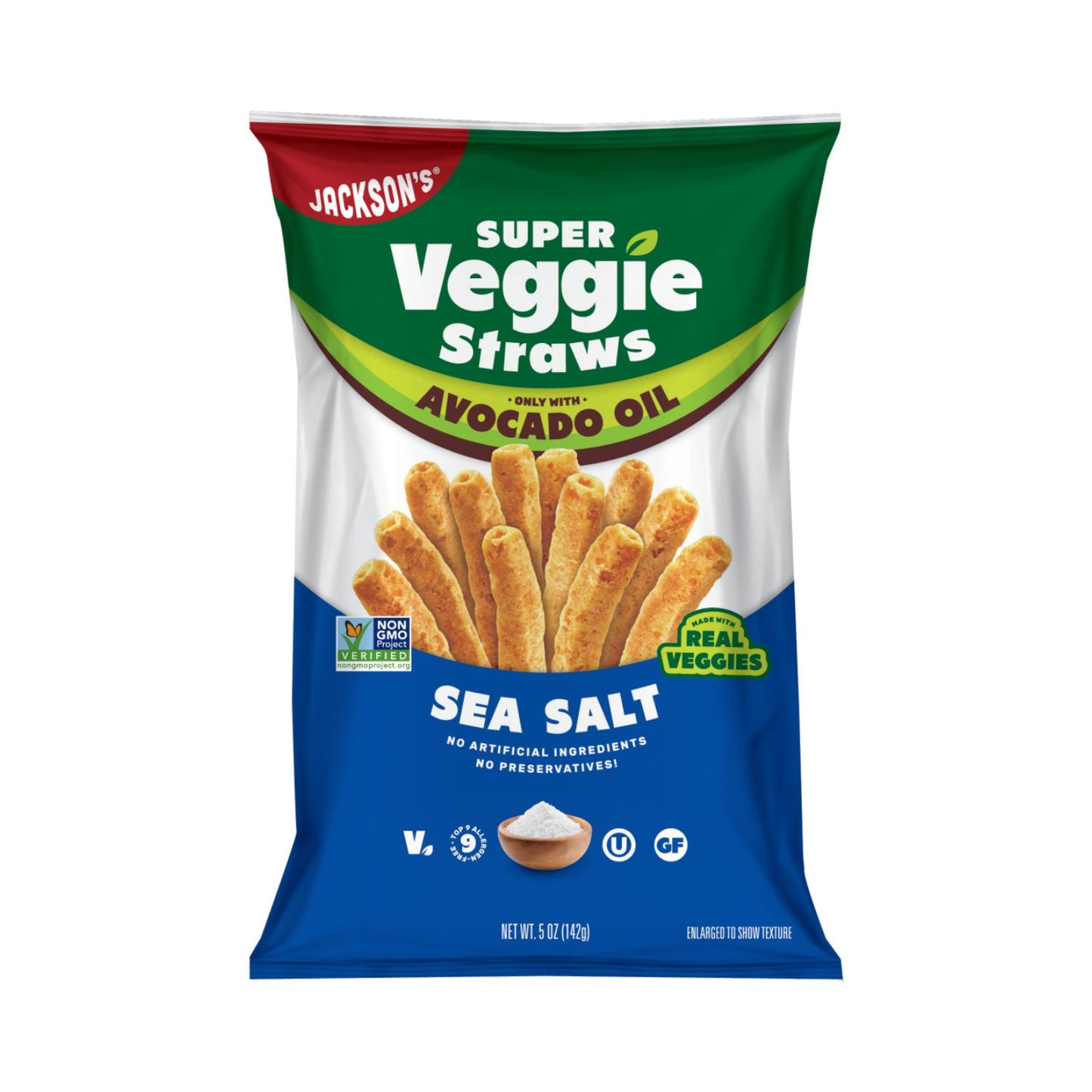 Super Veggie Straws With Avocado Oil - Sea Salt
