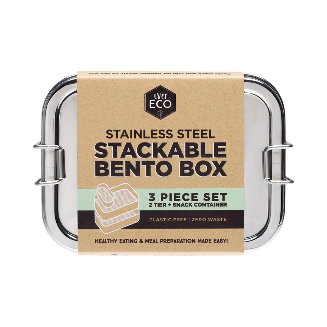 Stackable Bento Box 2 Tier and Mini Container 1200ml