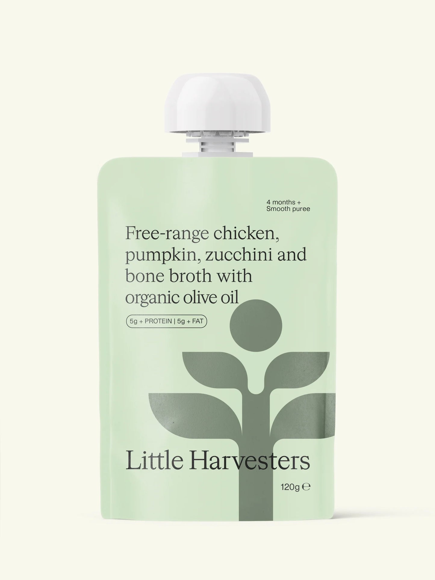 Puree Pouch - Organic Free-Range Chicken, Pumpkin, Zucchini & Bone Broth With Olive Oil