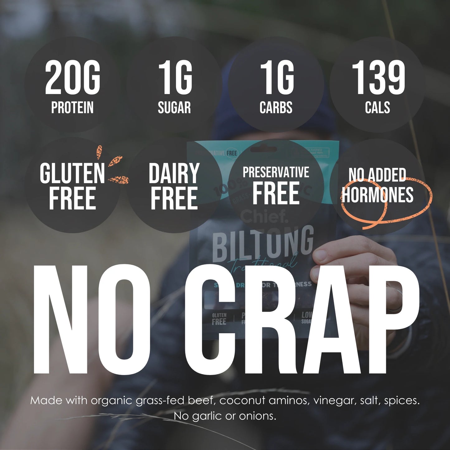 Organic Biltong - Beef & Chilli