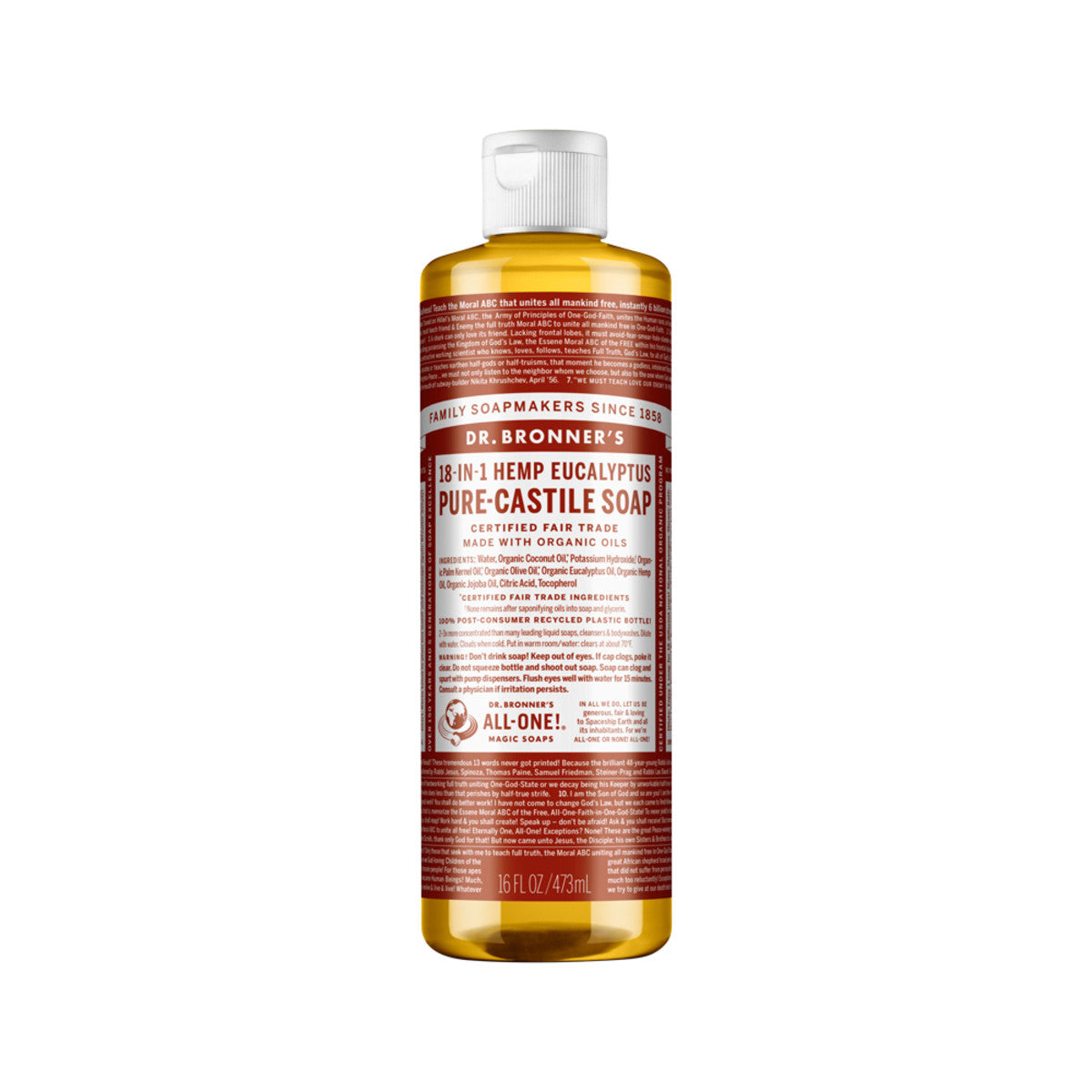 Pure-Castile Soap Liquid (Hemp 18-in-1) Eucalyptus