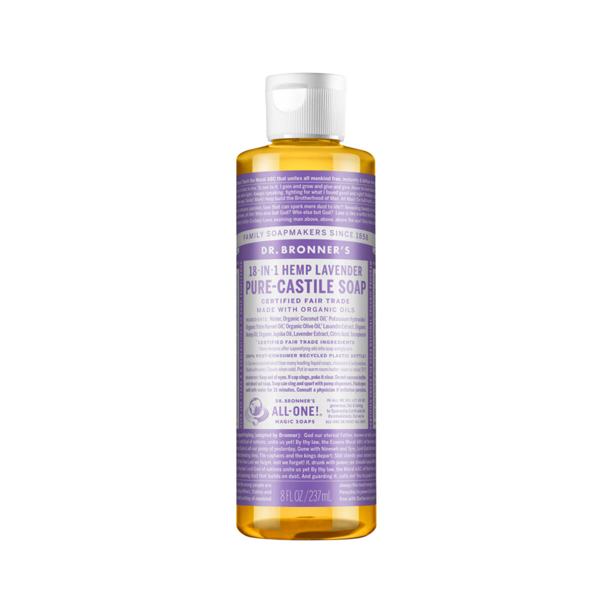 Pure-Castile Soap Liquid (Hemp 18-in-1) Lavender