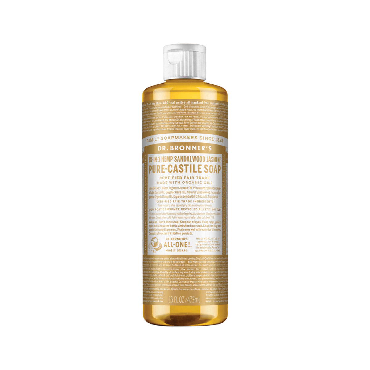 Pure-Castile Soap Liquid (Hemp 18-in-1) Sandalwood Jasmine