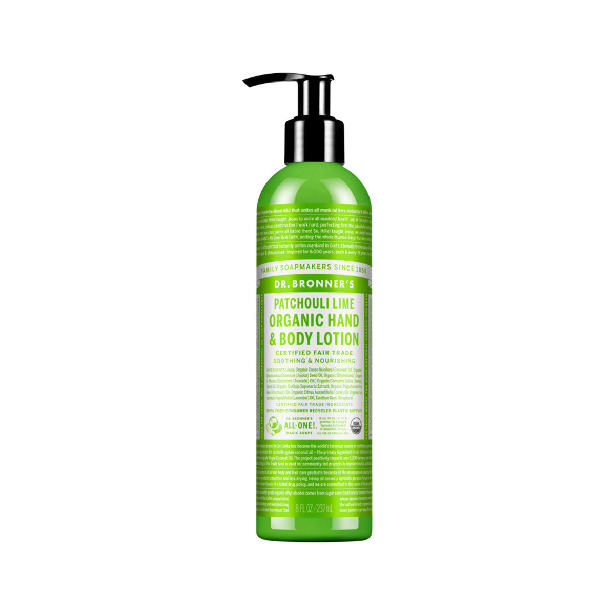Organic Hand & Body Lotion - Patchouli Lime