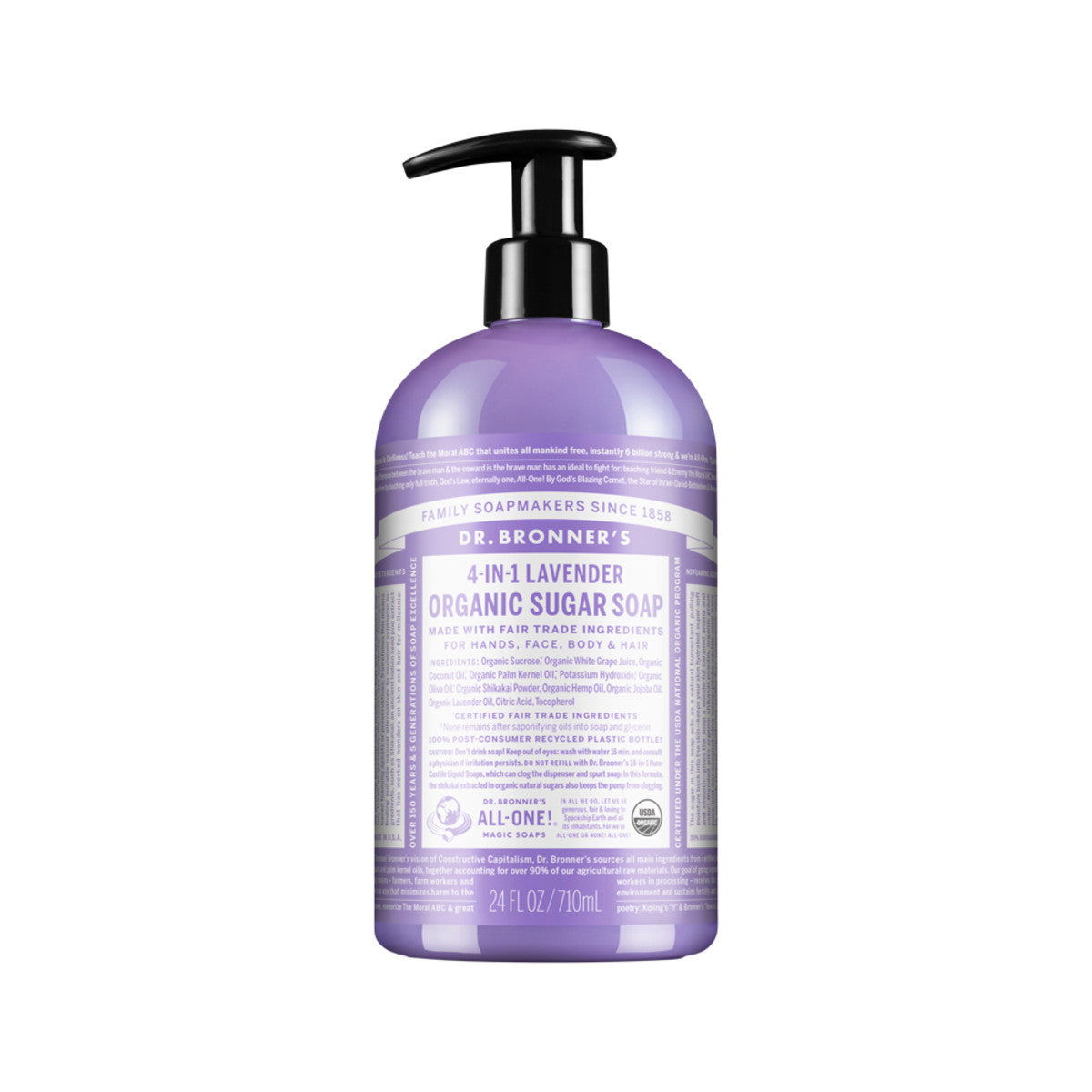 Organic Pump Soap (Sugar 4-in-1) - Lavender
