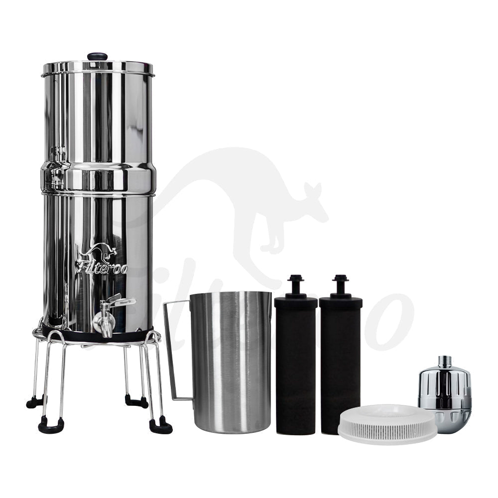 Gravity Water Purifier Package - Stainless Steel