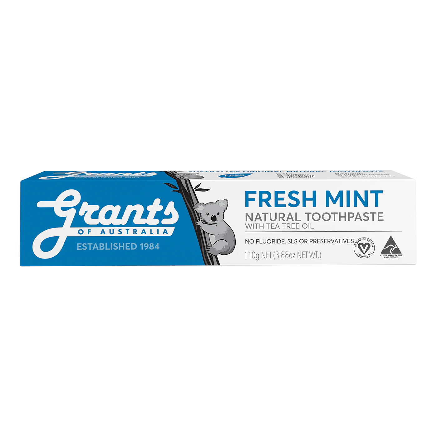 Natural Toothpaste - Fresh Mint with Tea Tree Oil (Fluoride Free)