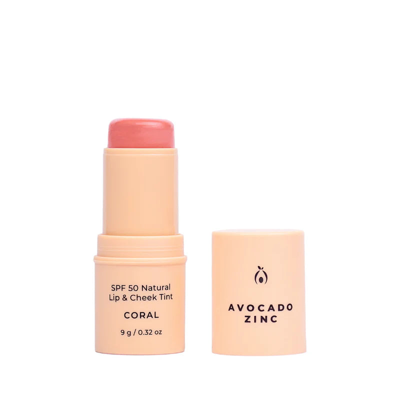 SPF 50 Natural Lip & Cheek Tint - Coral