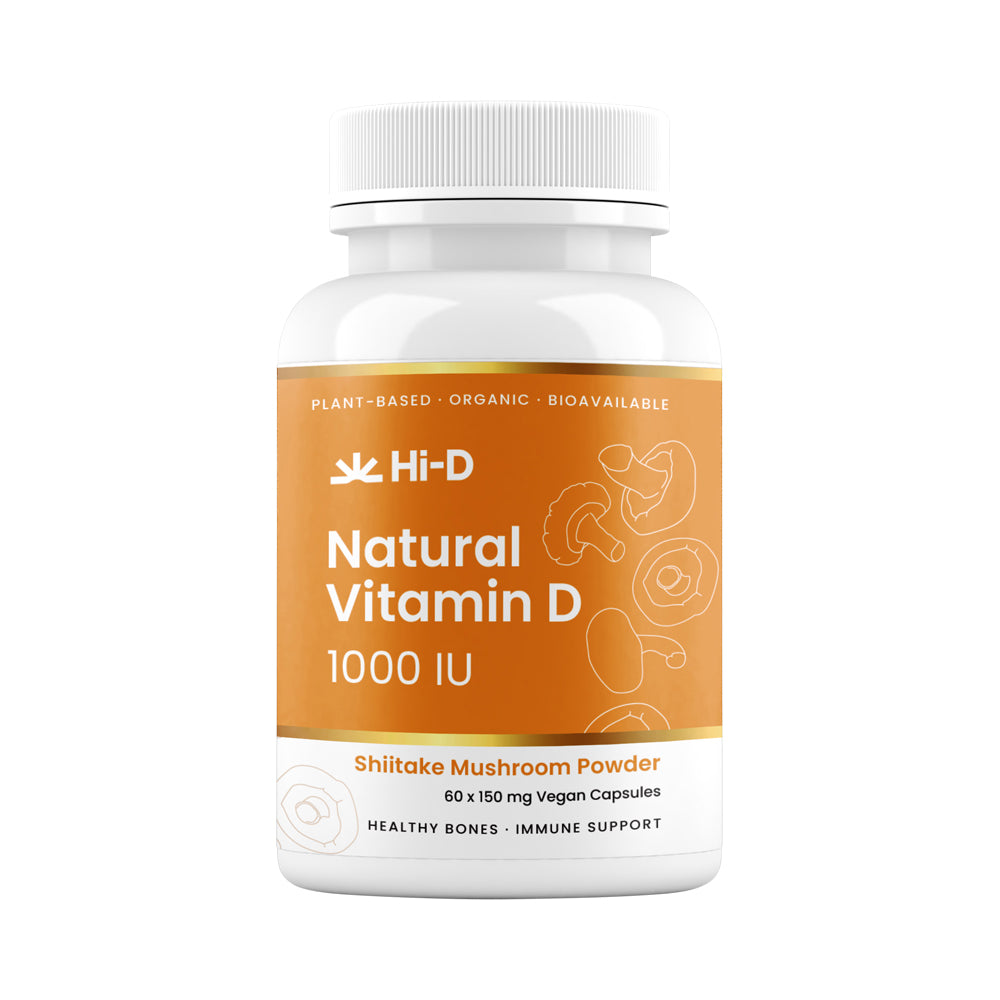 Hi-D Mushroom Natural Vitamin D 1000IU (100% Shiitake)