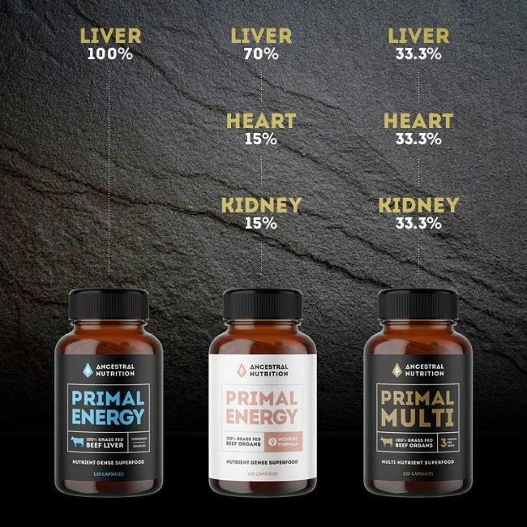 Primal Energy - Beef Liver Capsules - 100% Grass Fed