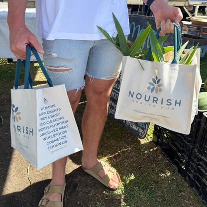 Nourish Health Hub Canvas Tote