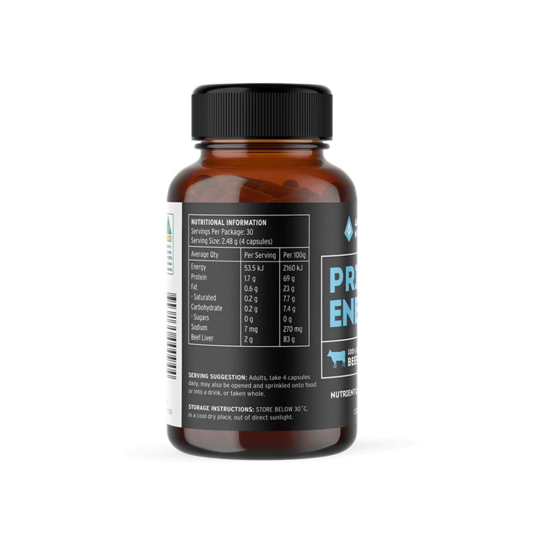 Primal Energy - Beef Liver Capsules - 100% Grass Fed