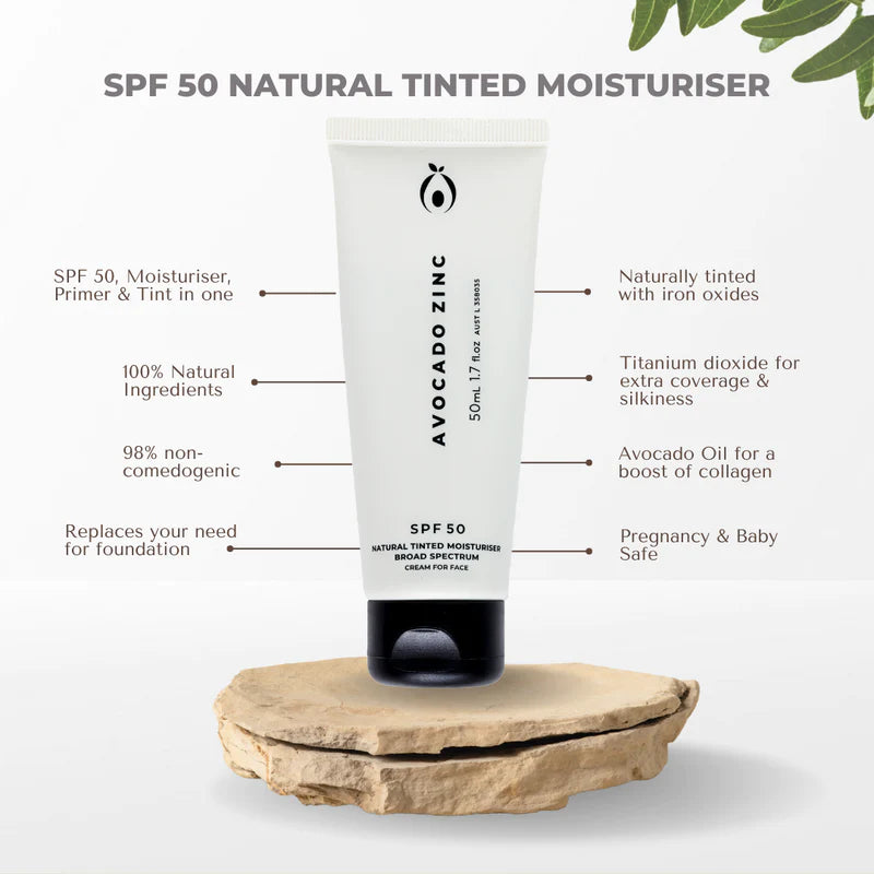 SPF 50 Natural Tinted Moisturiser - Light