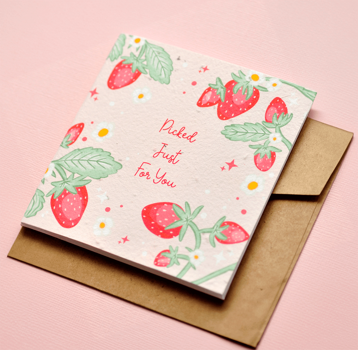 Strawberry Kisses Plantable Greeting Card