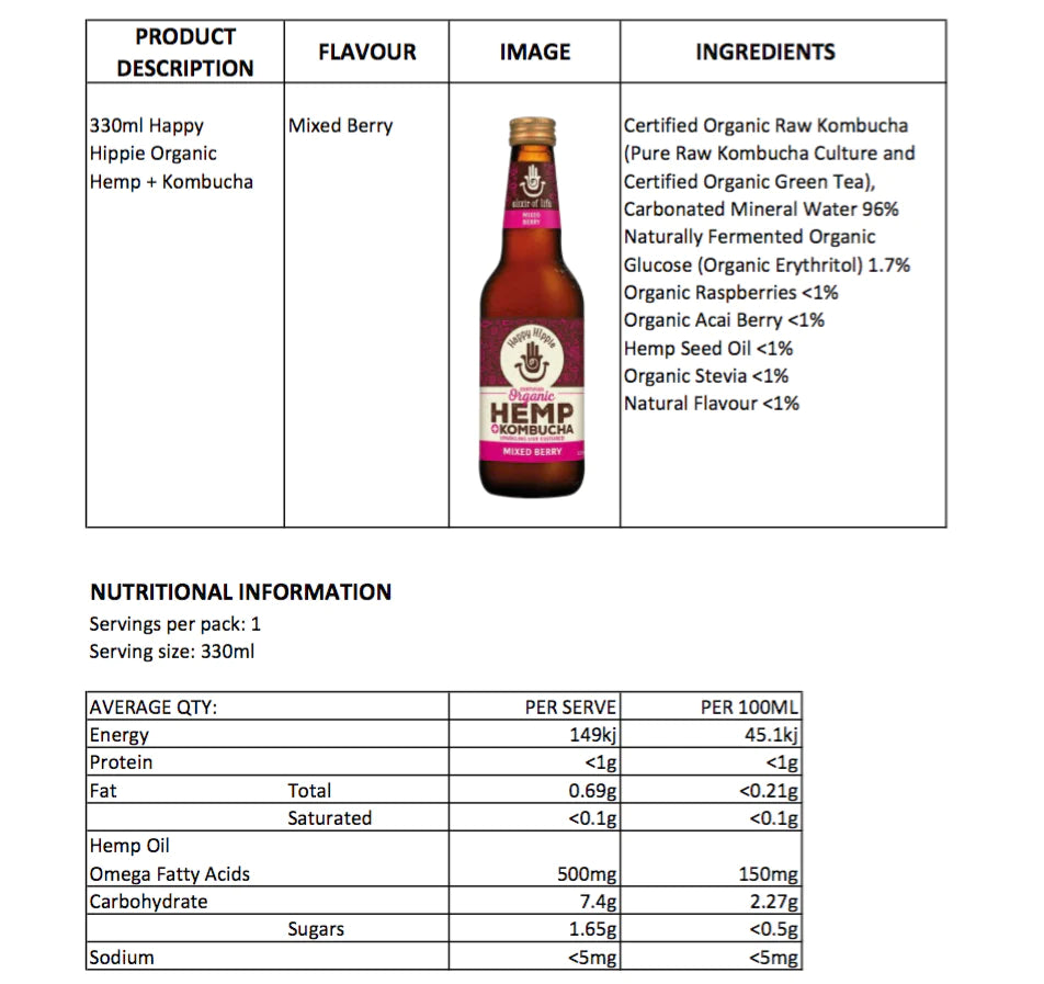 Kombucha Hemp Mixed Berry