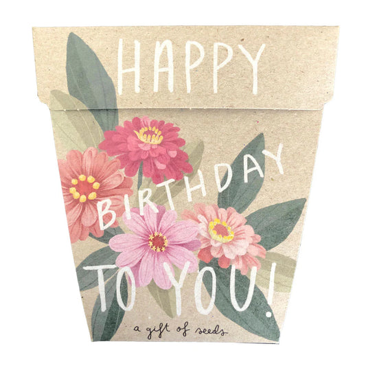 Gift of Seeds - Happy Birthday (Zinnia)