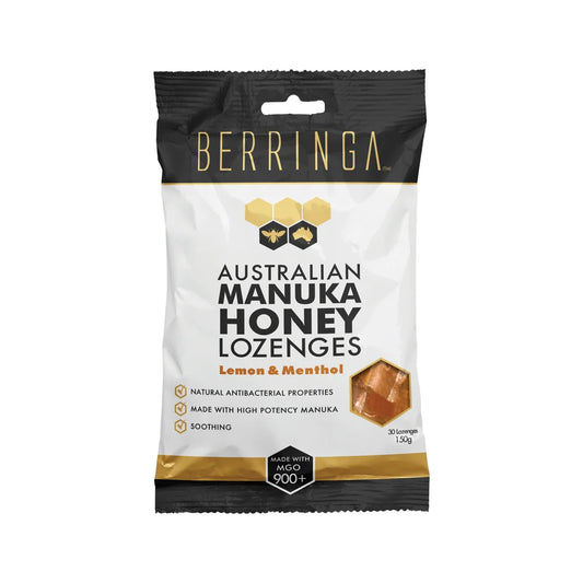 Australian Manuka Honey Lozenges Lemon & Menthol