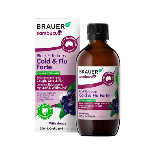 Sambucus Cold & Flu Forte - Black Elderberry Oral Liquid With Honey