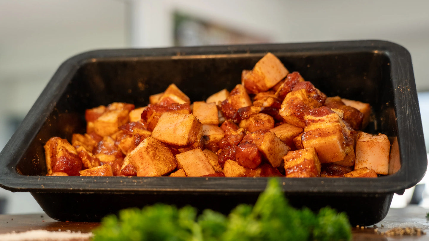 Free Range Sticky Maple Pork Belly Bites