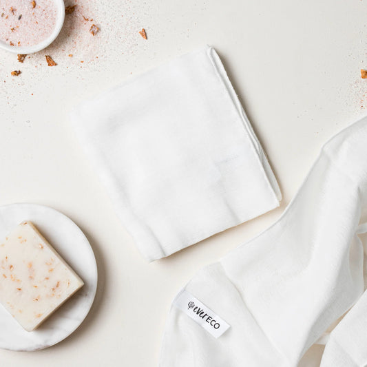 Muslin Facial Cloths with Cotton Wash Bag