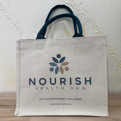 Nourish Health Hub Canvas Tote