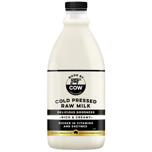 Kaltgepresste Rohmilch von Jersey