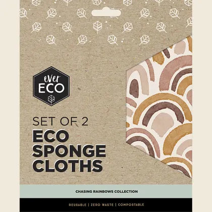 Eco Sponge Cloths - Set of 2 (Chasing Rainbows)