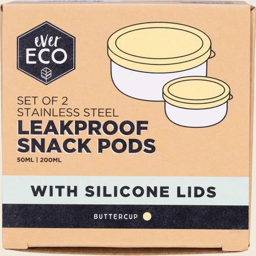 Stainless Steel Leakproof Snack Pods - Set of 2