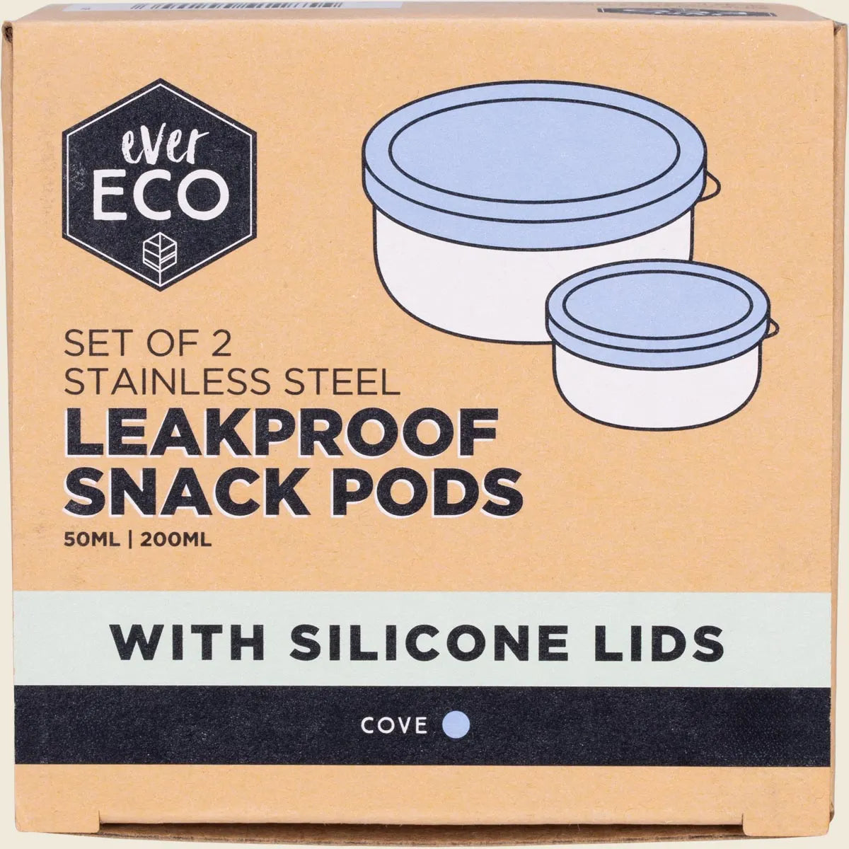Stainless Steel Leakproof Snack Pods - Set of 2
