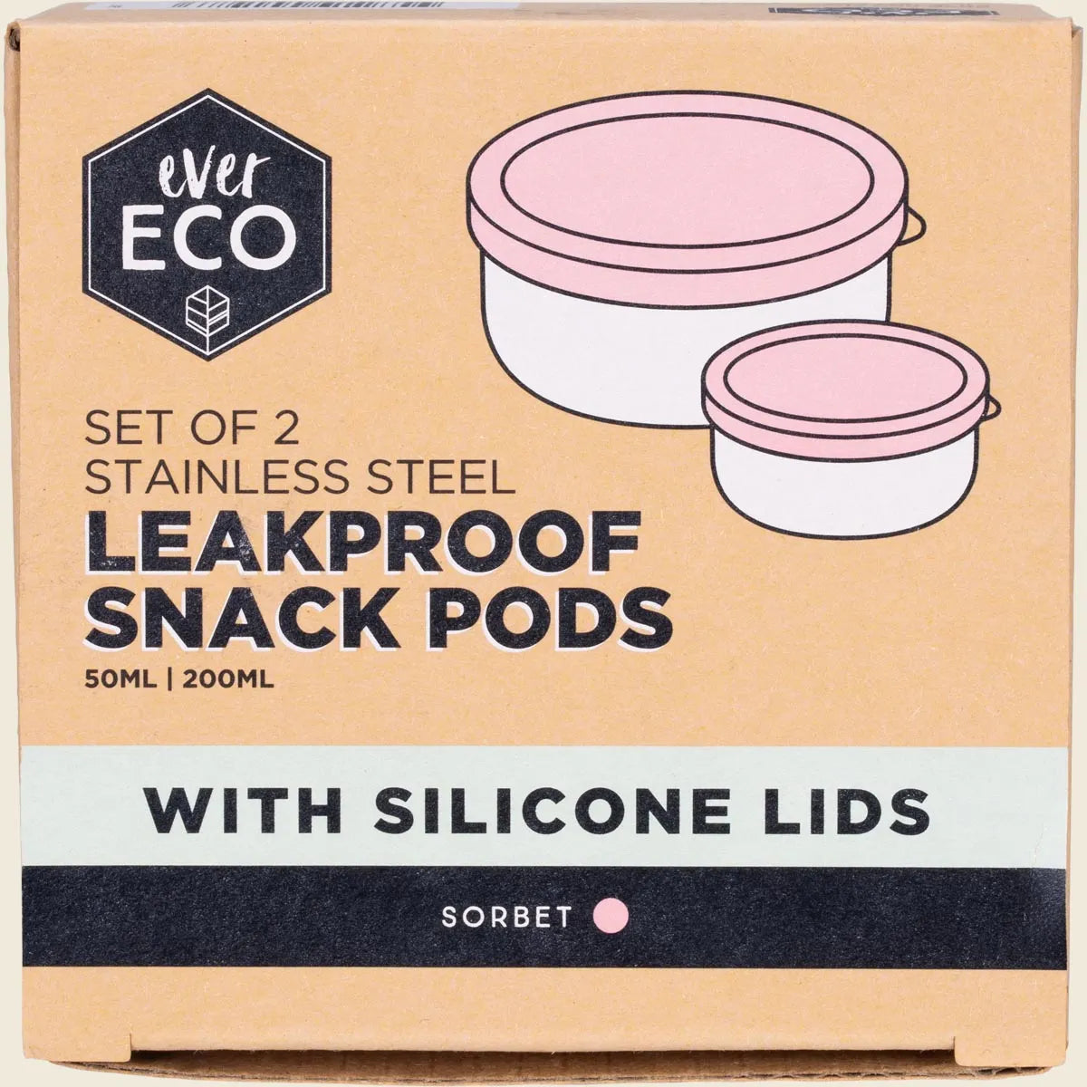 Stainless Steel Leakproof Snack Pods - Set of 2