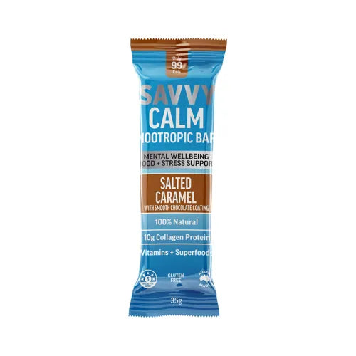 CALM+ Nootropics Collagen Protein Bar - Salted Caramel