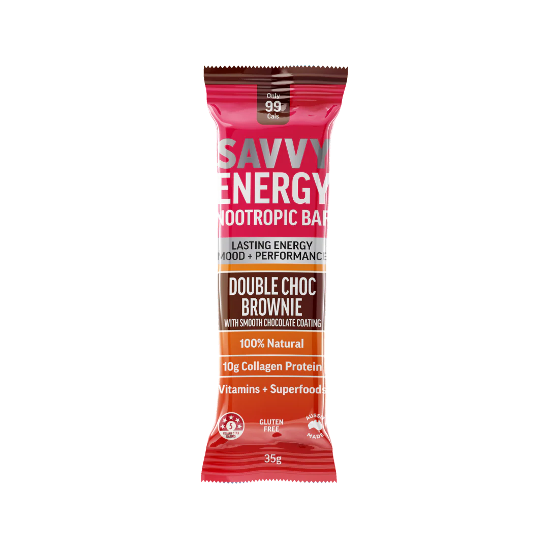 ENERGY+ Nootropics Collagen Protein Bar - Double Choc Brownie