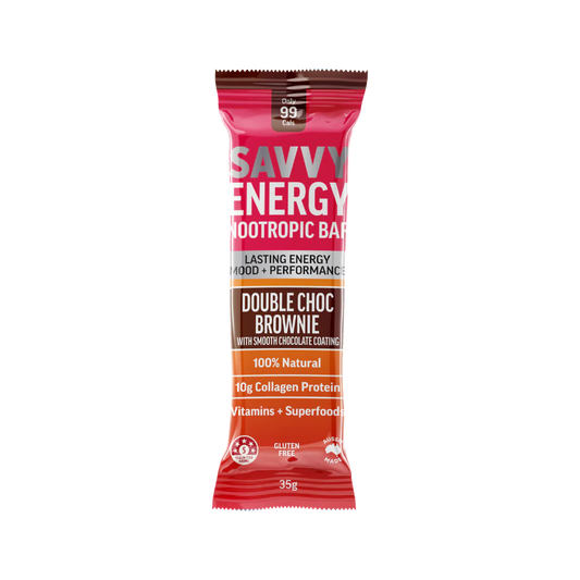 ENERGY+ Nootropics Collagen Protein Bar - Double Choc Brownie