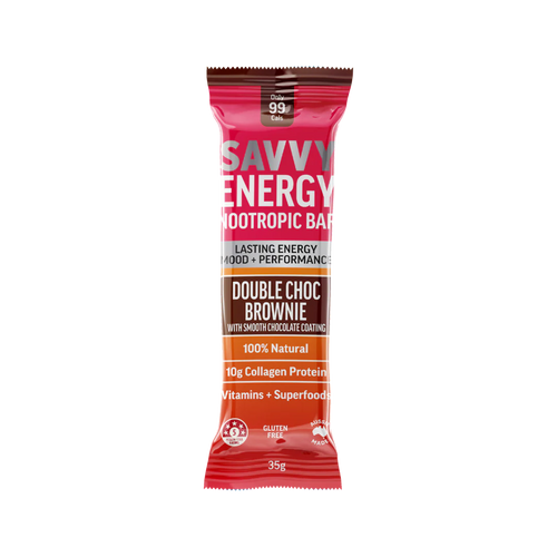 ENERGY+ Nootropics Collagen Protein Bar - Double Choc Brownie